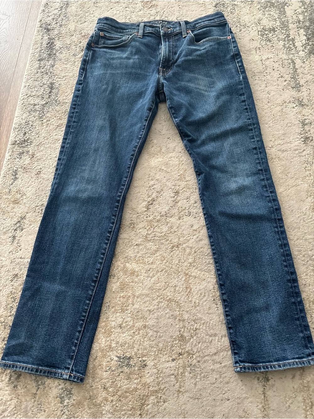 Lucky Brand Straight Jeans in Dark Blue Denim